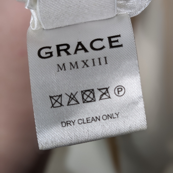 Grace MMXIII Brian Maxi Dress Ecru White Bridal Wedding Formal Lace Size 0 FLAW - Picture 15 of 16